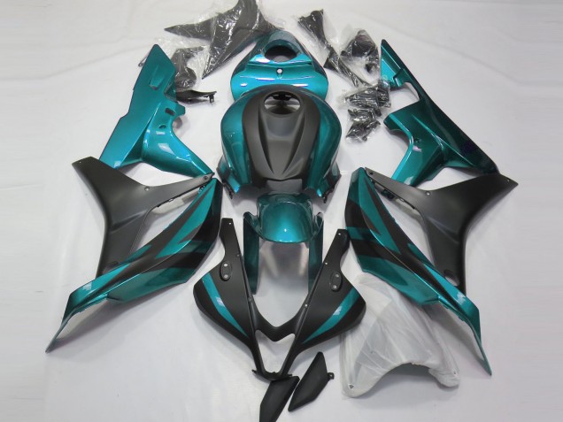 2007-2008 Light Blue Matte Black Honda CBR600RR Motorcycle Fairings