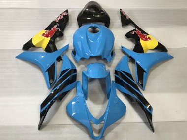2007-2008 Light Blue Yellow Glossy Black Red Bull Honda CBR600RR Motorcycle Fairings