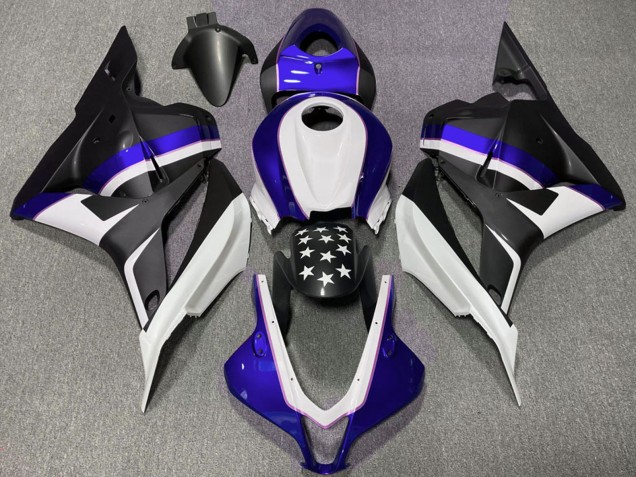 2009-2012 Dark Blue Matte Black Star Honda CBR600RR Motorcycle Fairings
