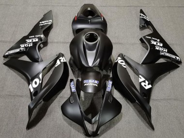 2007-2008 Matte Black White Repsol Honda CBR600RR Motorcycle Fairings