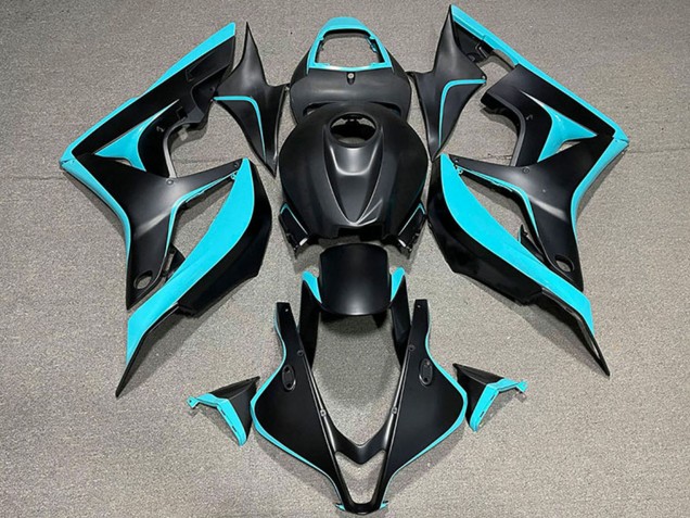 2007-2008 Cyan Blue Matte Black Honda CBR600RR Motorcycle Fairing
