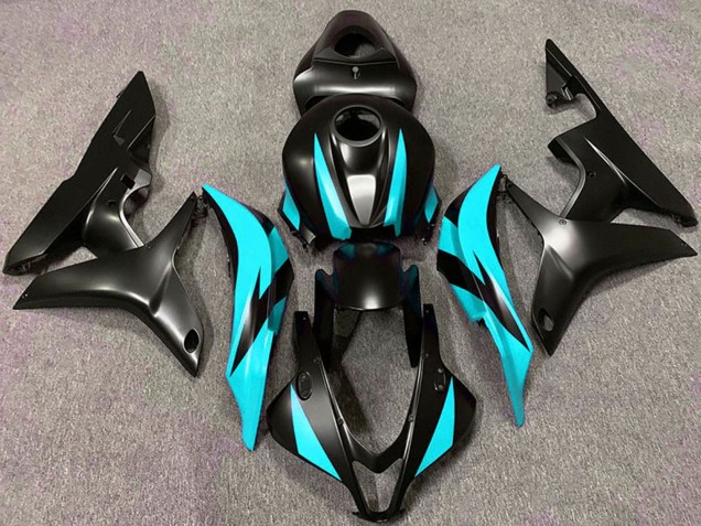 2007-2008 Cyan Blue Matte Black Honda CBR600RR Motorcycle Fairings