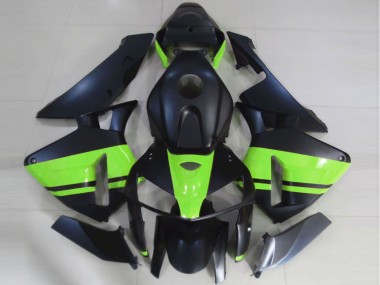 2005-2006 Matte Black Light Green Honda CBR600RR Motorcycle Fairings