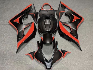 2007-2008 Red Matte Black Honda CBR600RR Motorcycle Fairing