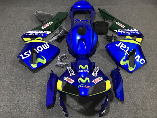 2003-2004 Blue Yellow Green MoviStar Honda CBR600RR Motorcycle Fairings