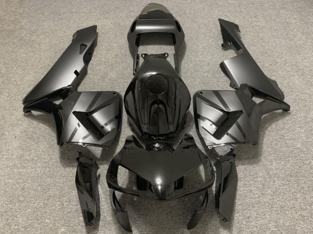 2003-2004 Glossy Black Matte Grey OEM Style Honda CBR600RR Motorcycle Fairings