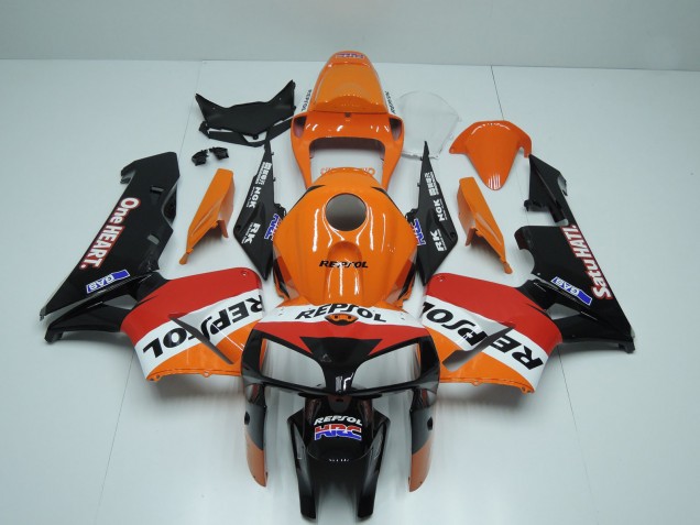 2005-2006 Orange Red White Black One Heart Repsol Honda CBR600RR Motorcycle Fairings