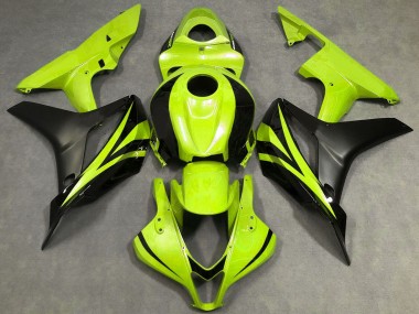 2007-2008 Neon Yellow Matte Black OEM Style Honda CBR600RR Motorcycle Fairings