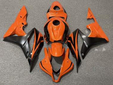 2007-2008 Orange Matte Black OEM Style Honda CBR600RR Motorcycle Fairings