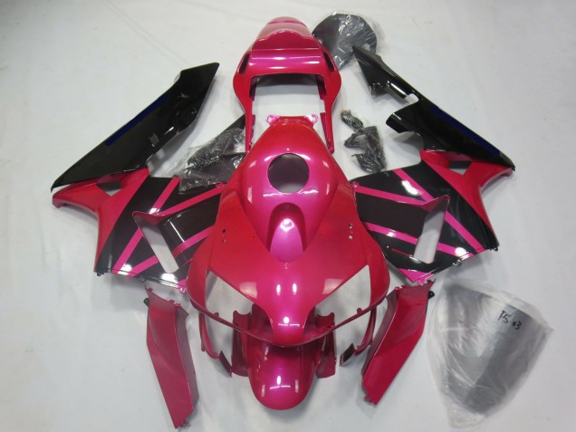 2003-2004 Pink Glossy Black Honda CBR600RR Motorcycle Fairings