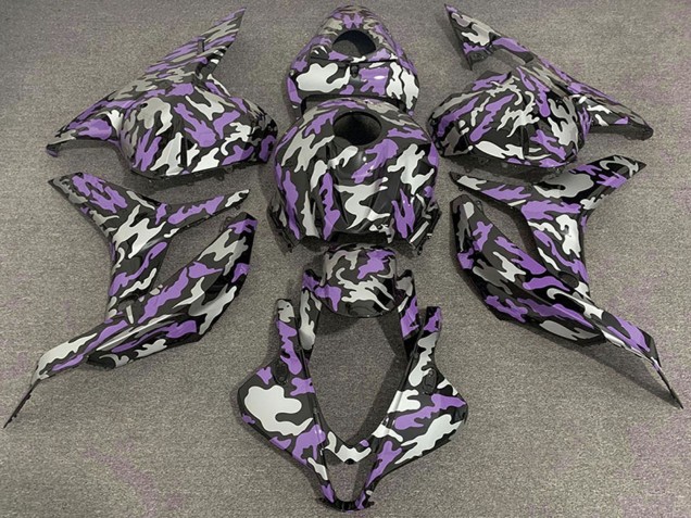 2009-2012 Purple Silver Camouflage Honda CBR600RR Motorcycle Fairings
