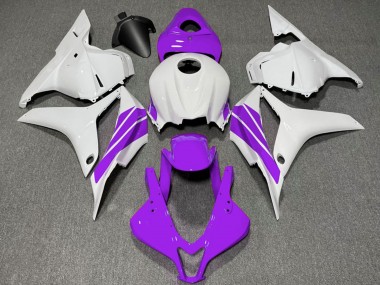 2009-2012 White Purple Stripe Honda CBR600RR Motorcycle Fairings