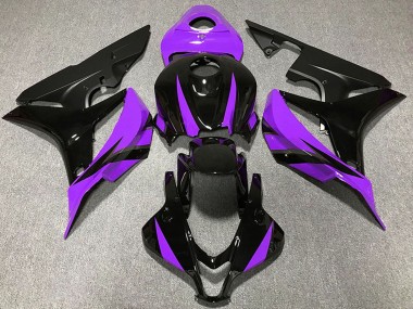 2007-2008 Purple Glossy Black Matte Black Honda CBR600RR Motorcycle Fairings