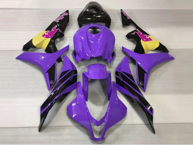2007-2008 Purple Yellow Glossy Black Pink Bull Honda CBR600RR Motorcycle Fairings