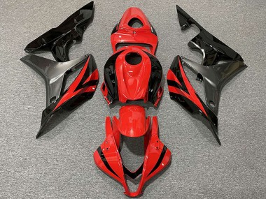 2007-2008 Grey Red Glossy Black OEM Style Honda CBR600RR Motorcycle Fairings