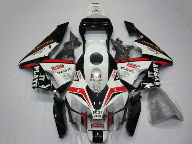 2003-2004 White Red Glossy Black Playboy Honda CBR600RR Motorcycle Fairings