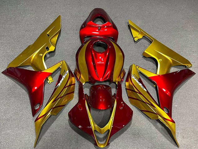 2007-2008 Gold Red Honda CBR600RR Motorcycle Fairings