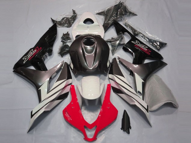 2007-2008 White Red Grey Glossy Black Honda CBR600RR Motorcycle Fairings