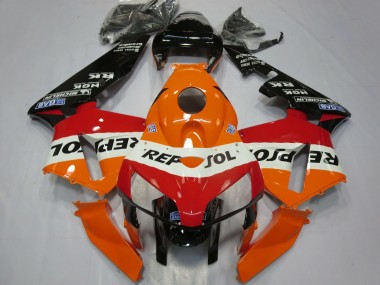 2005-2006 Orange White Red Glossy Black Repsol Honda CBR600RR Motorcycle Fairings