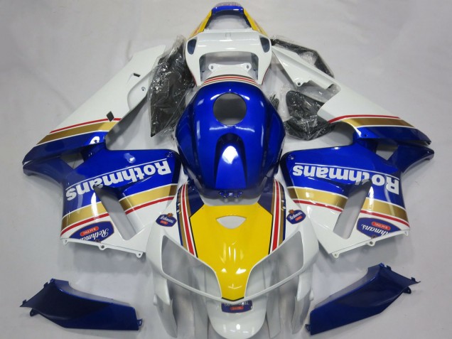 2005-2006 White Blue Yellow Rothmans Honda CBR600RR Motorcycle Fairings