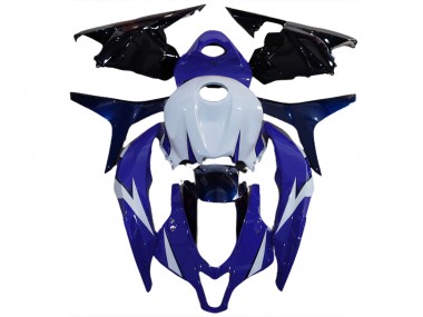2009-2012 White Blue Glossy Black Honda CBR600RR Motorcycle Fairings