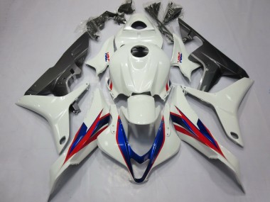 2007-2008 White Red Blue HRC Honda CBR600RR Motorcycle Fairings