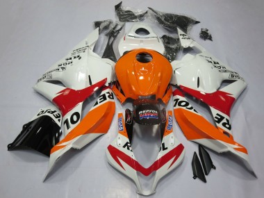 2009-2012 Orange White Red Glossy Black Repsol Honda CBR600RR Motorcycle Fairings