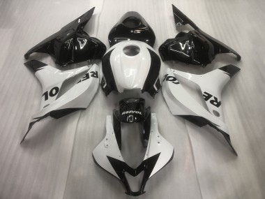 2009-2012 White Glossy Black Repsol Honda CBR600RR Motorcycle Fairings