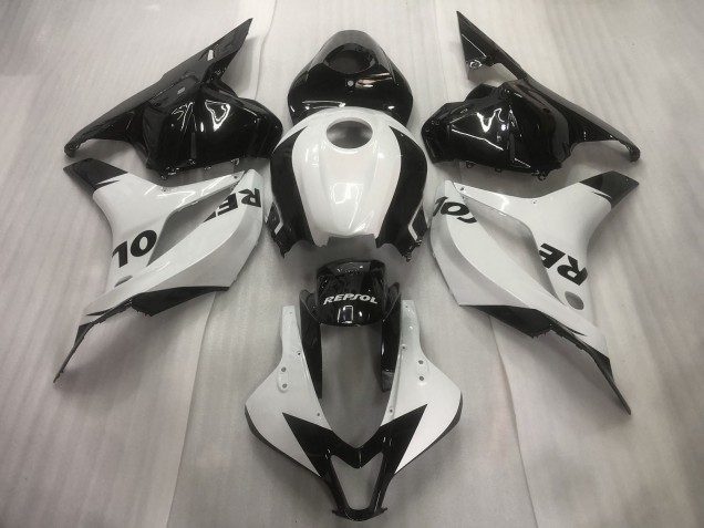 2009-2012 White Glossy Black Repsol Honda CBR600RR Motorcycle Fairings