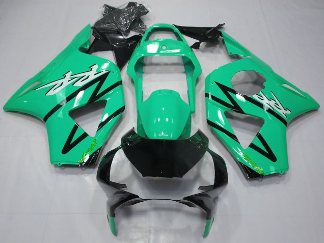 2002-2003 Teal Blue Glossy Black Honda CBR954RR Motorcycle Fairings