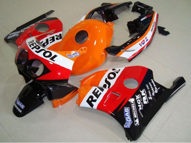 1990-1998 Orange White Red Glossy Black Classic Repsol Honda CBR250RR Motorcycle Fairings
