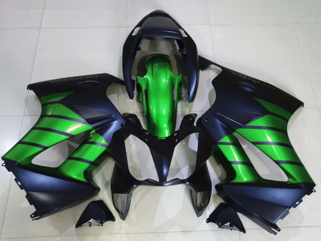 2002-2013 Green Matte Black Honda VFR 800 Motorcycle Fairings