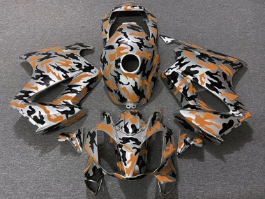 2002-2013 Orange Camouflage Honda VFR 800 Motorcycle Fairings