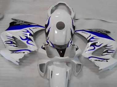 2002-2013 White Blue Flame Honda VFR 800 Motorcycle Fairings