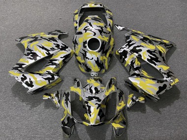 2002-2013 Yellow Camouflage Honda VFR 800 Motorcycle Fairings