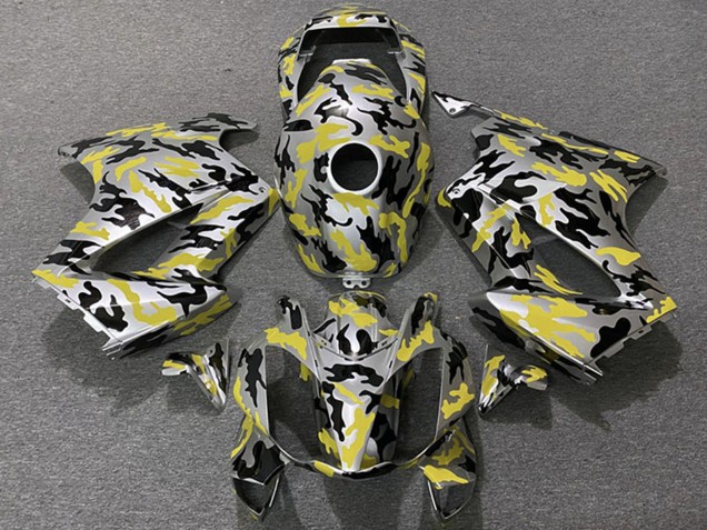 2002-2013 Yellow Camouflage Honda VFR 800 Motorcycle Fairings