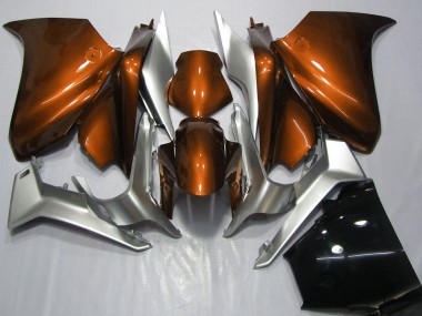 2010-2014 Silver Orange Honda VFR 1200 Motorcycle Fairings
