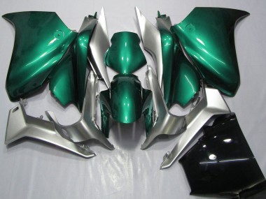 2010-2014 Silver Seafoam Green Honda VFR 1200 Motorcycle Fairings