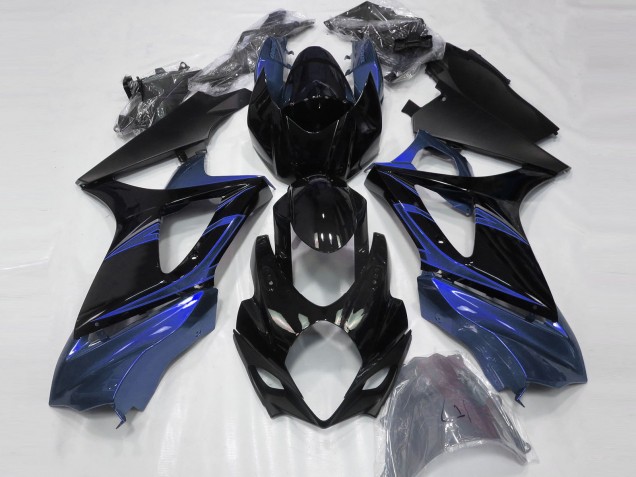 2007-2008 Blue Glossy Black Suzuki GSXR 1000 Motorcycle Fairings