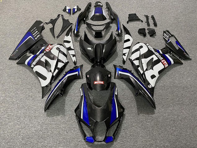 2017-2023 Carbon Fiber Style Blue Suzuki GSXR 1000 Motorcycle Fairings