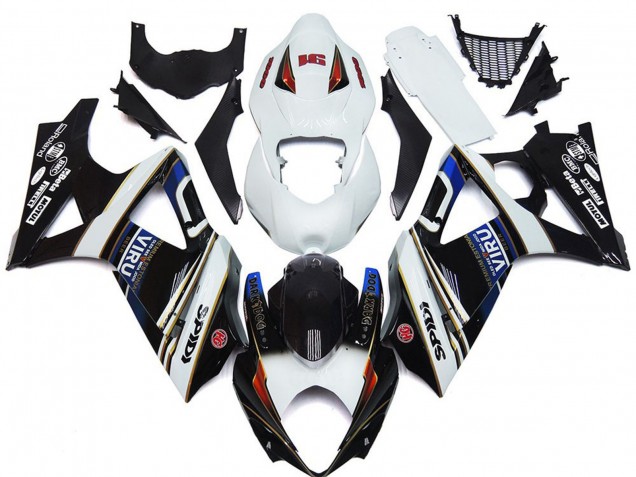 2007-2008 White Blue Red Black Viru Suzuki GSXR 1000 Motorcycle Fairings