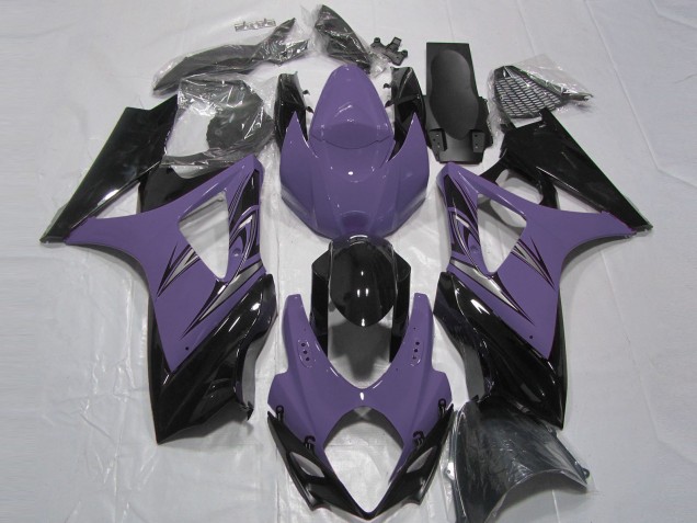 2007-2008 Dark Purple Glossy Black Suzuki GSXR 1000 Motorcycle Fairings