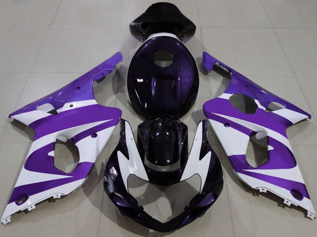 2000-2002 Purple White Black Suzuki GSXR 1000 Motorcycle Fairings