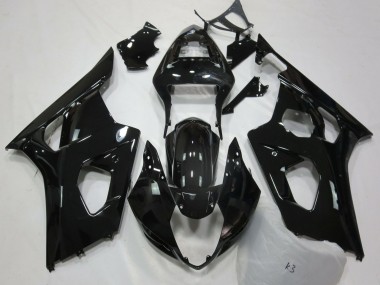 2003-2004 Glossy Black Suzuki GSXR 1000 Motorcycle Fairings