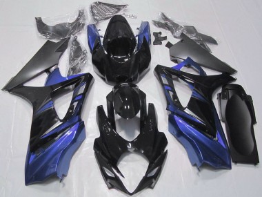 2007-2008 Glossy Black Blue Suzuki GSXR 1000 Motorcycle Fairings