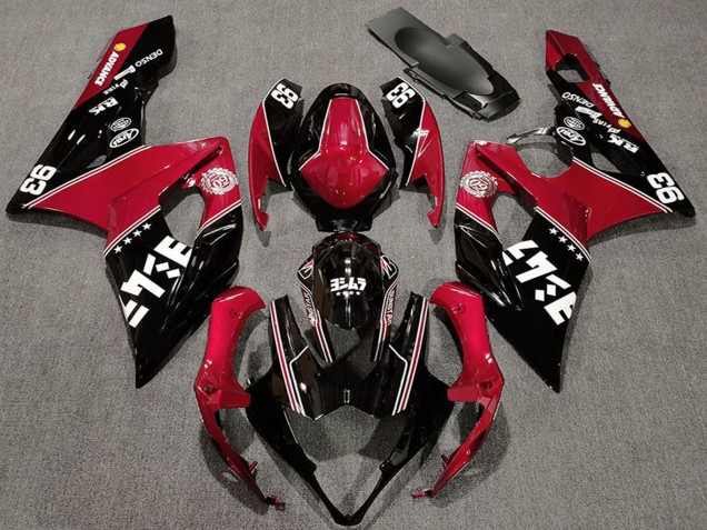 2005-2006 Red Glossy Black White Suzuki GSXR 1000 Motorcycle Fairings
