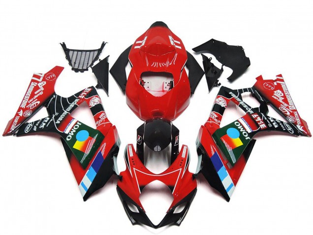2007-2008 Red Black Blue White Yellow Suzuki GSXR 1000 Motorcycle Fairings