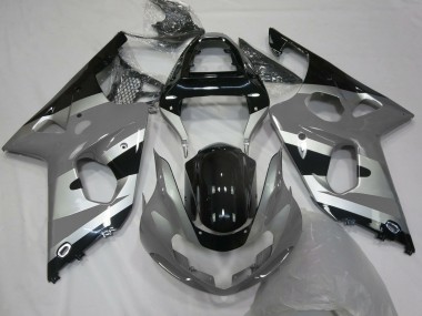 2000-2002 Grey Silver Glossy Black OEM Style Suzuki GSXR 1000 Motorcycle Fairings