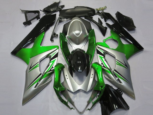 2005-2006 Green Silver Black Suzuki GSXR 1000 Motorcycle Fairings