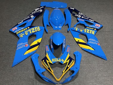 2005-2006 Blue Yellow Black Rizla Suzuki GSXR 1000 Motorcycle Fairings